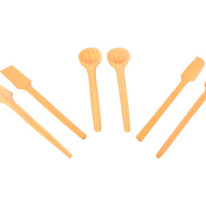 Utensilios cortos de madera para cocina